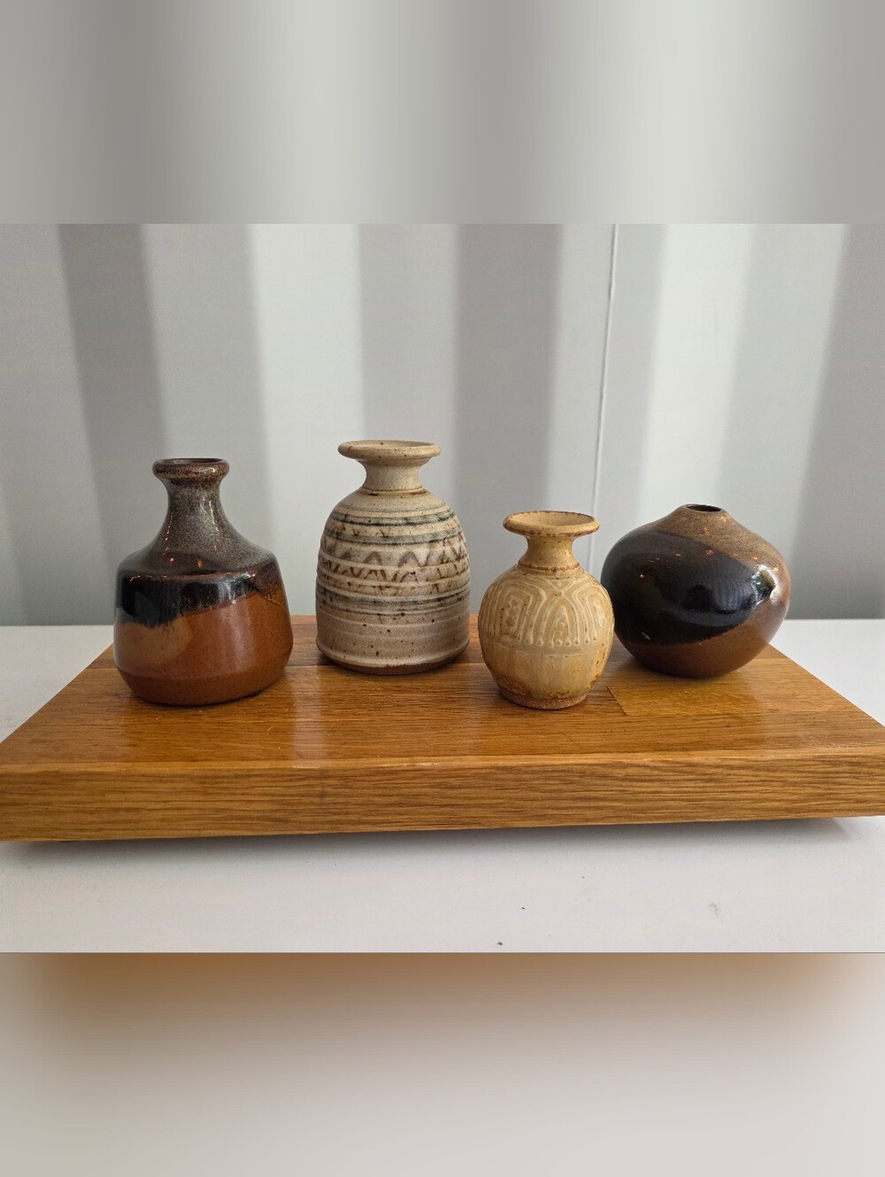 Vintage Mid Century Vases and Cutting Board